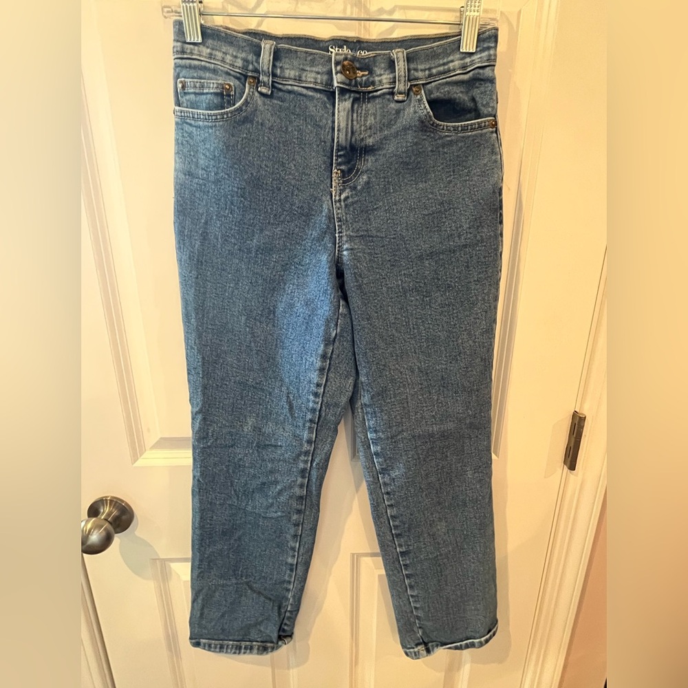 Style & Co Petite Easy Fit Blue Jeans Size 6p Short